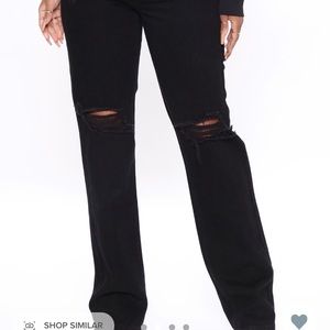 Black flare jeans